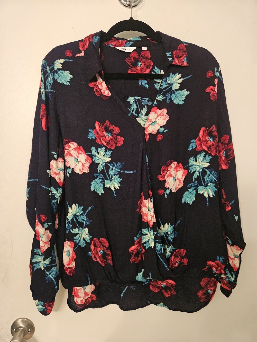 Floral Wrap Blouse